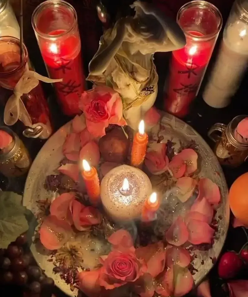 Amarres con velas y rosas